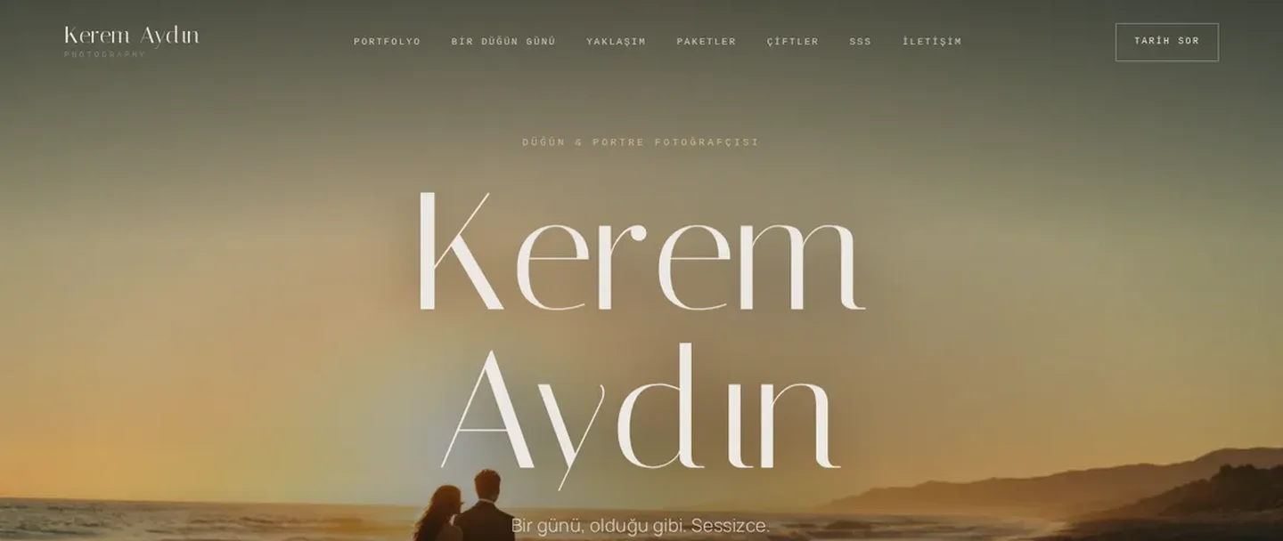 Fotoğrafçı ve fotoğraf stüdyosu için örnek web sitesi tasarımı — MAT Kreatif